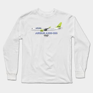 Airbus A220-300 - airBaltic Long Sleeve T-Shirt